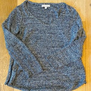 Banana Republic | Marled Knit Sweater with Side Zip | S